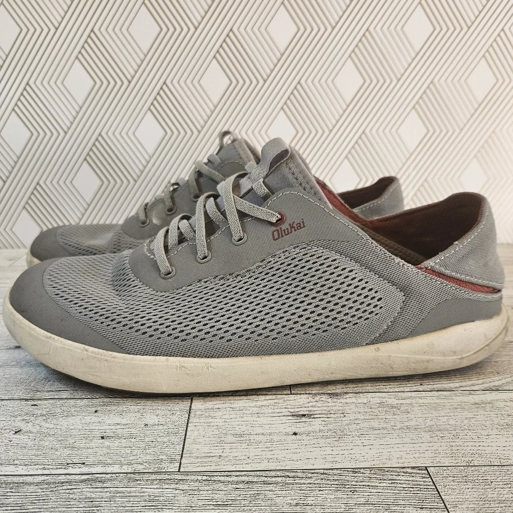 Olukai Men's Moku Pae Sneaker Gray Size 12M
